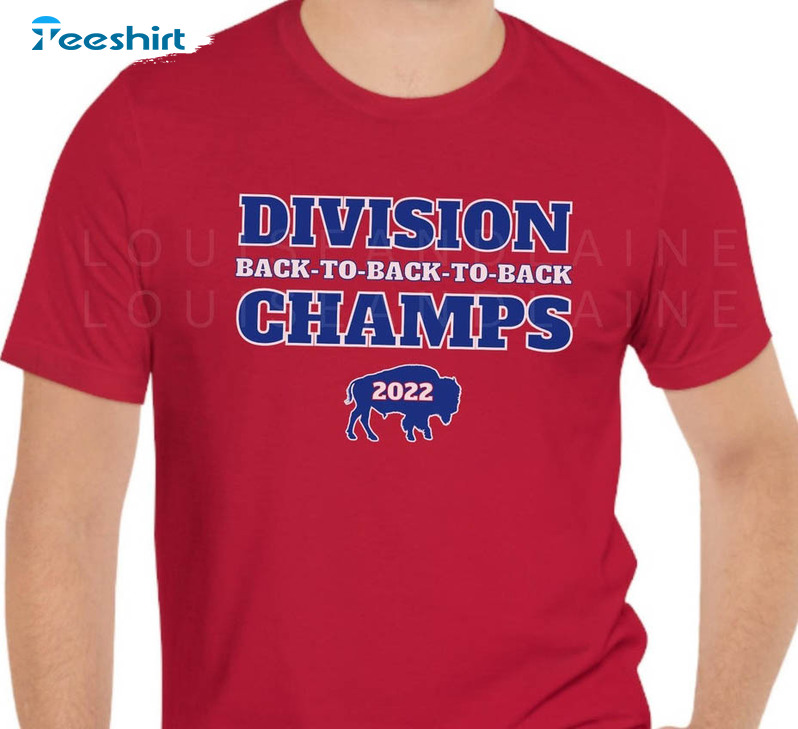 Buffalo Division Champs Shirt, Go Buffalo Short Sleeve Crewneck