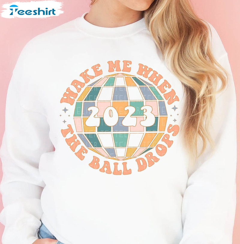 Wake Me When The Ball Drops Vintage Shirt, Matching New Years Eve Short Sleeve Sweater