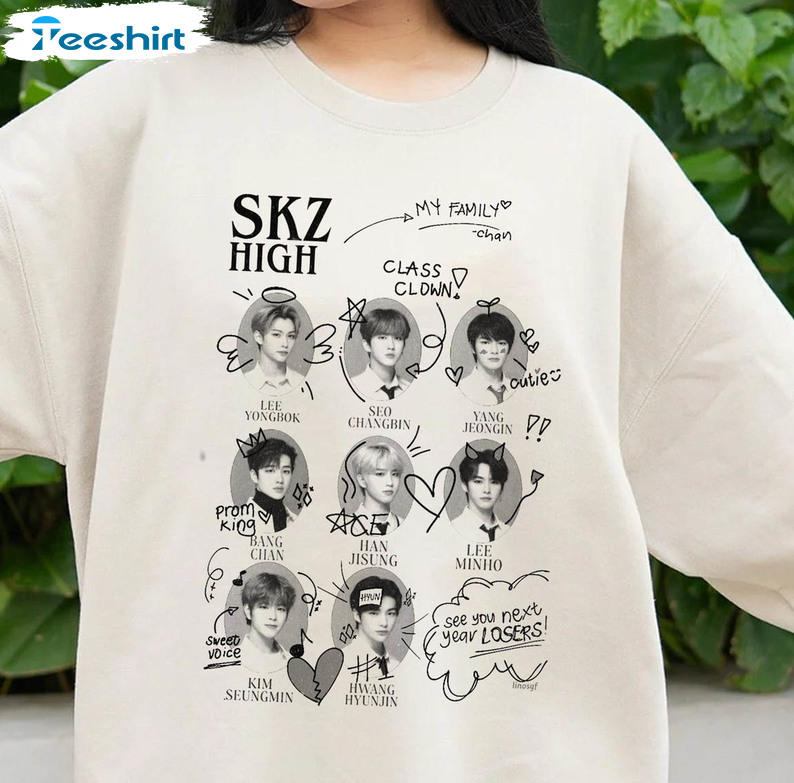 Skz Hight Sweatshirt, Stray Kids Maxident Unisex T-shirt Long Sleeve