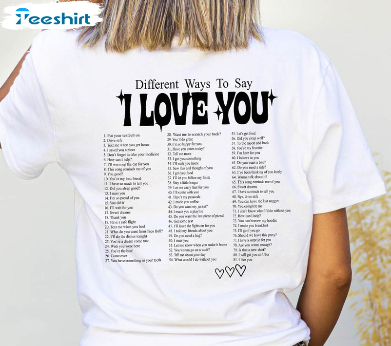  Different Ways To Say I Love You Hoodie,hoodie With