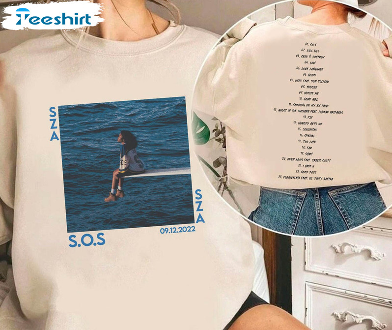 Vintage Sza Sos Shirt, Y2k Tracklist Sza Unisex Hoodie Long Sleeve