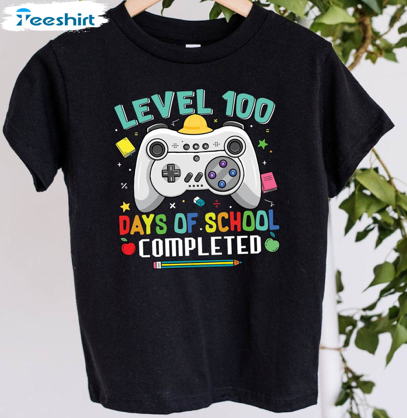 00 Days Of School Completed Shirt, Trending Long Sleeve Unisex Hoodie