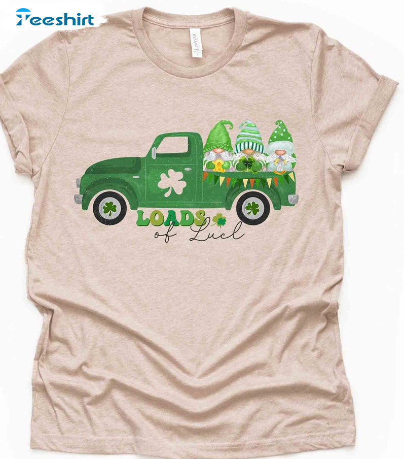 Loads Of Luck Shirt, St Patrick's Day Vintage Long Sleeve Unisex Hoodie