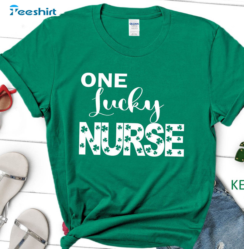 One Lucky Nurse Shirt , St Patricks Day Unisex Hoodie Crewneck