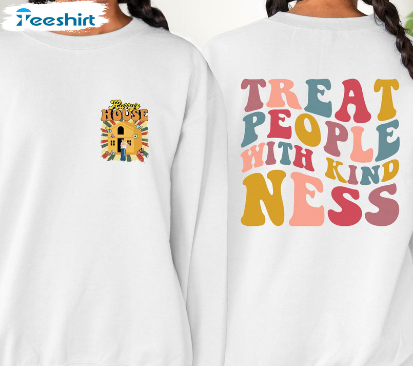 Treat People With Kindness Vintage Sweatshirt, Motivational Long Sleeve Unisex T-shirt