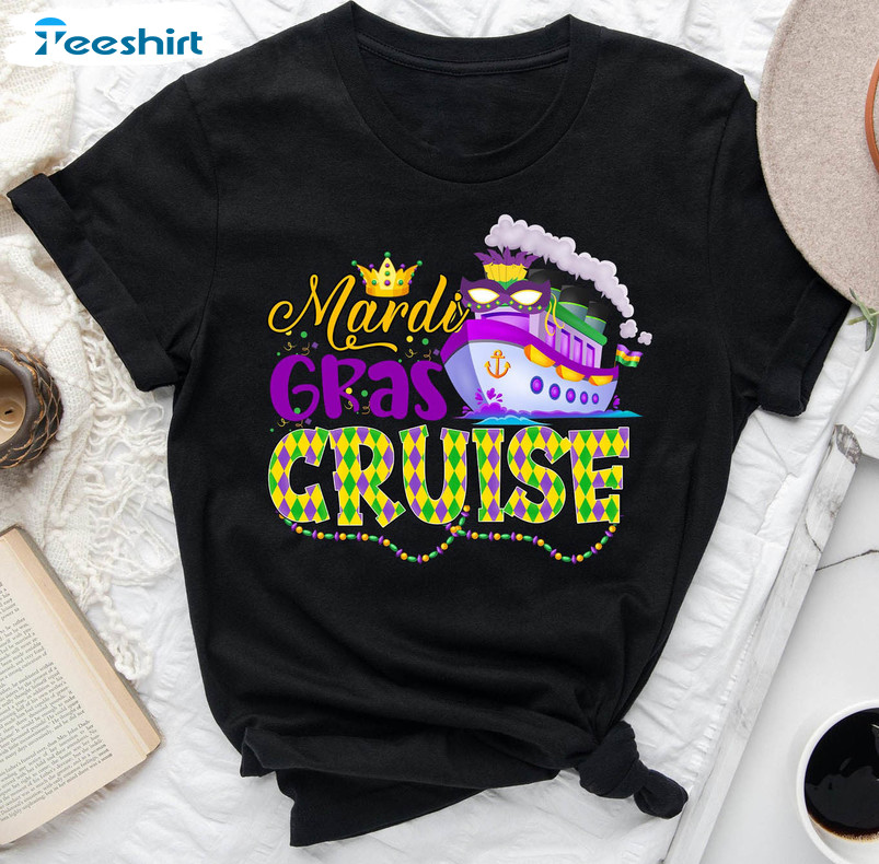 Mardi Gras Cruise Shirt, Matching Short Sleeve Unisex T-shirt