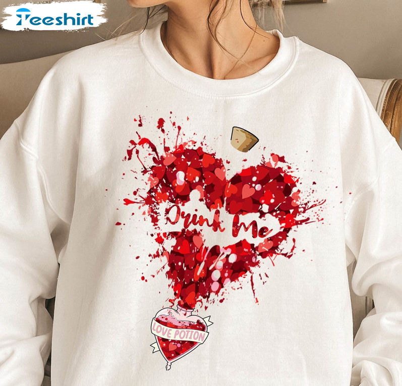 Love Potion Shirt, Valentine Unisex Hoodie Crewneck