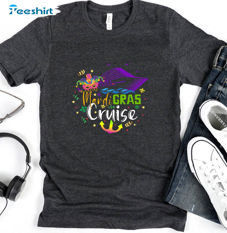Mardi Gras Cruise 2022 Shirt, Funny Short Sleeve Unisex T-shirt