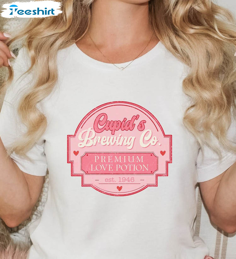 Cupid's Brewing Co Shirt, Vintage Valentine Crewneck Unisex Hoodie
