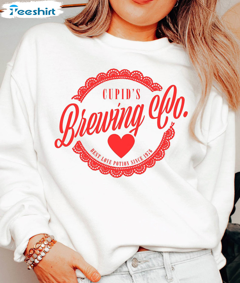 Cupid's Brewing Co Shirt, Valentine Short Sleeve Unisex T-shirt
