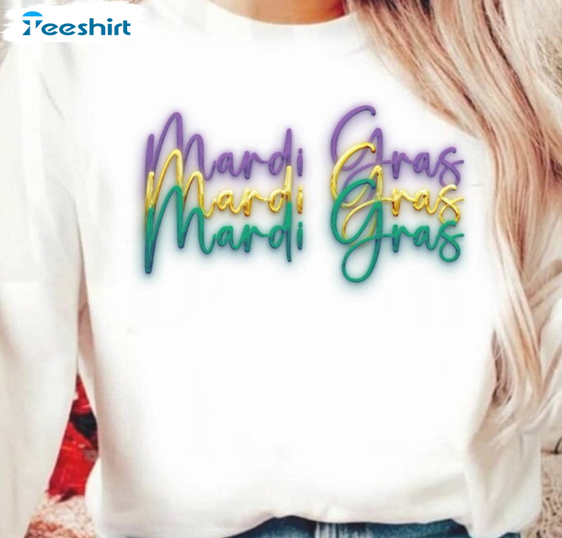 Mardi Gras Sweatshirt, Louisiana Short Sleeve Unisex Hoodie