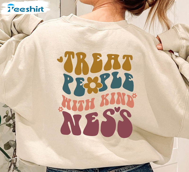 Treat People With Kindness Sweatshirt, Mental Health Unisex Hoodie Short Sleeve