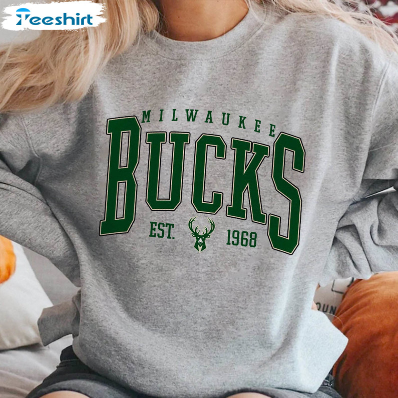 Milwaukee Bucks Shirt, Milwaukee Basketball Short Sleeve Crewneck