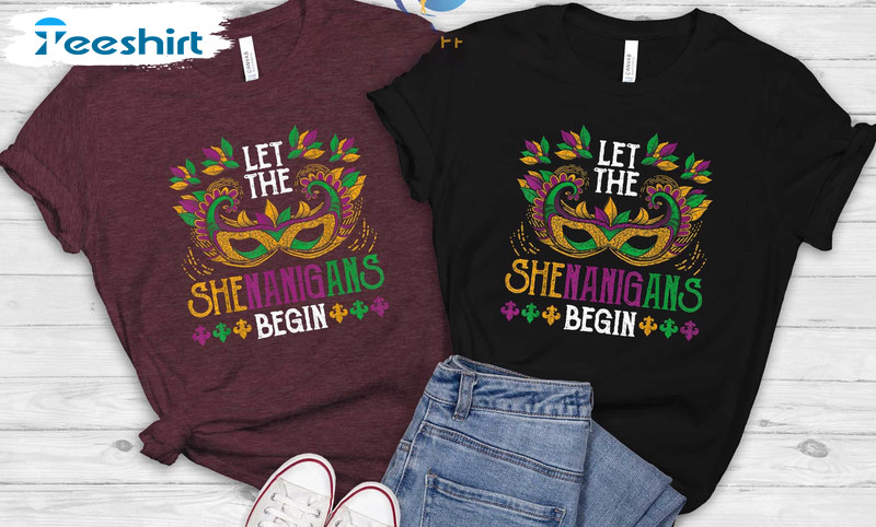 Let The Shenanigans Begin Shirt, Funny Short Sleeve Unisex T-shirt