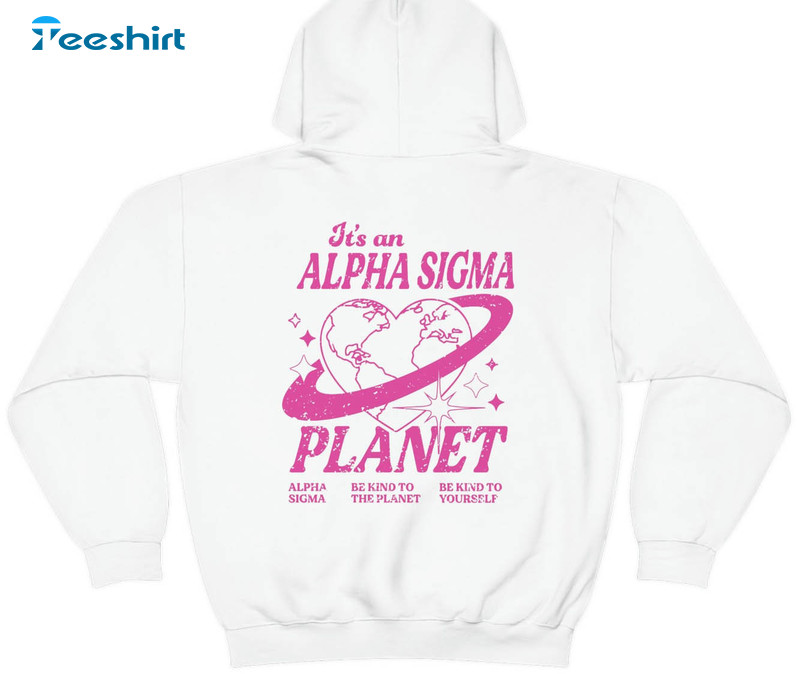 It's An Alpha Sigma Planet Shirt, Trending Short Sleeve Tee Tops